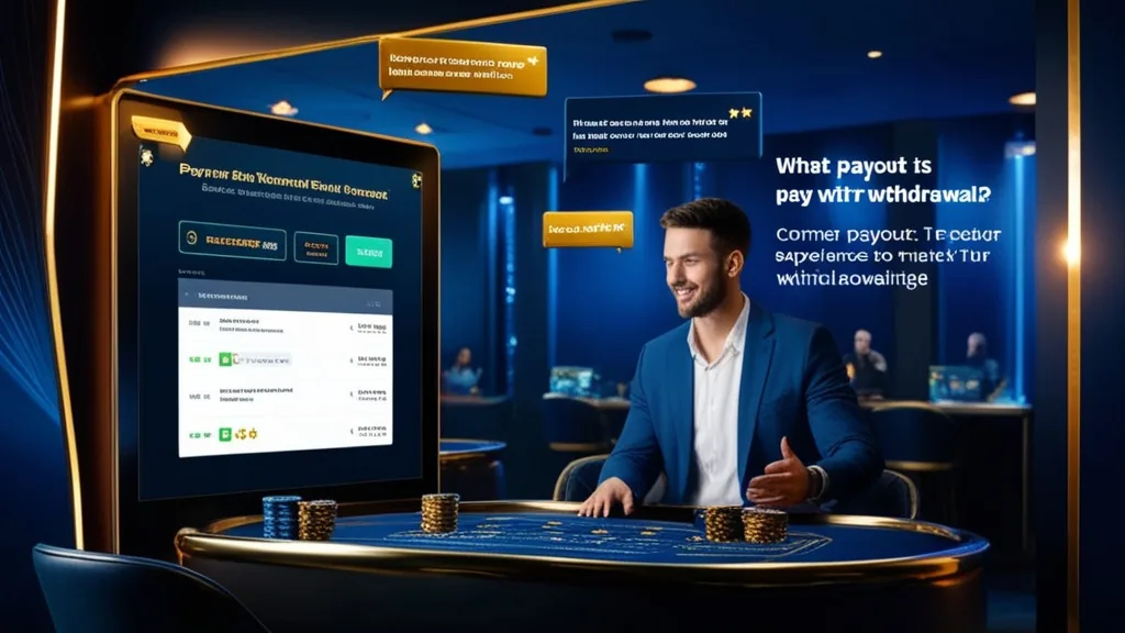 Spieler vergleicht Erfahrungsberichte neben einer Auszahlungsanzeige im Casino